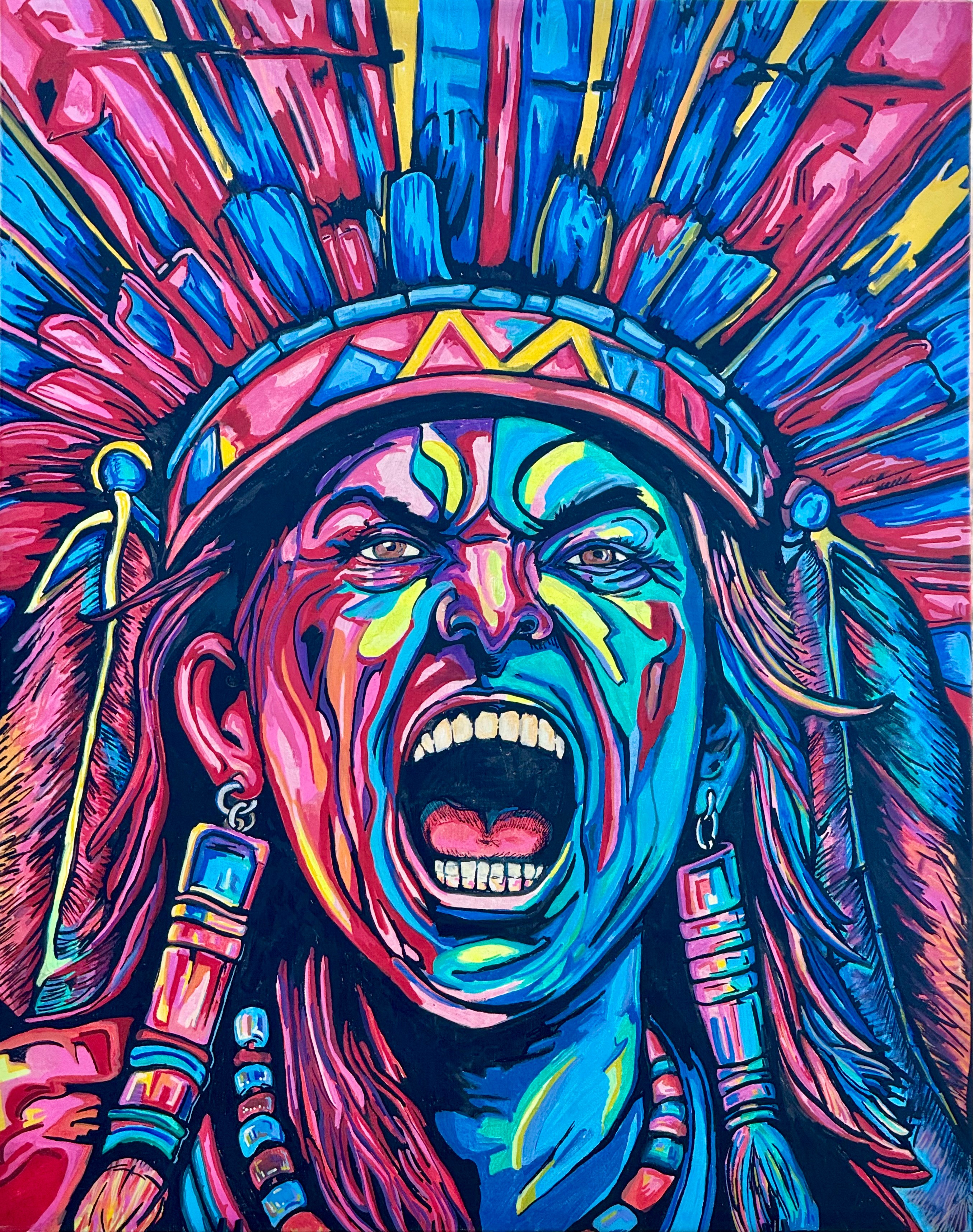 Fury 48x60 acrylic o. Canvas